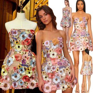 mini pink prom dress Silvia Pink Satin Mini Dress - US 6